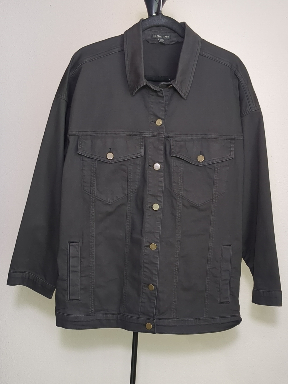 Eileen Fisher Organic Cotton Denim Jacket Sz L